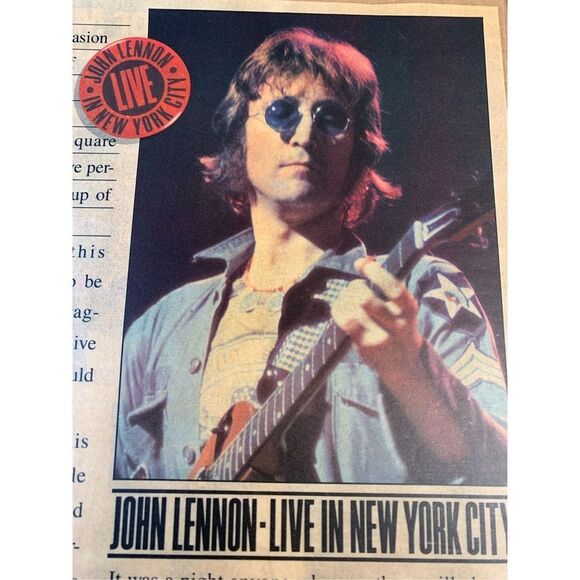 JOHN LENNON Vintage Magazine Clipping‘Live in New York’ Album Myers Rum Ad - Picture 5 of 7